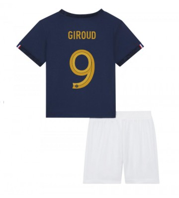 Maillot de foot France Olivier Giroud #9 Domicile enfant Monde 2022 Manches Courte (+ pantalon court)